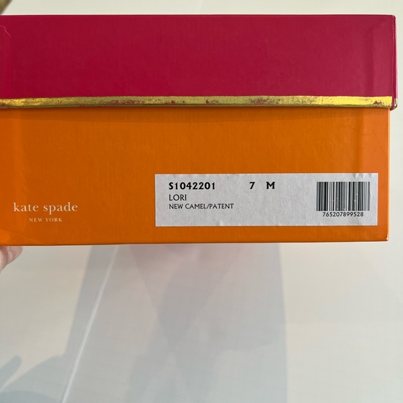 Kate Spade Lori Camel Heels Size 7 - Picture 4 of 4